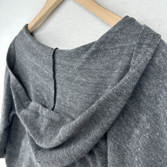 ALTERNATIVE Hoodie Womens L EARTH Sweatshirt Marled Elbow Sleeve Pullover Gray - Picture 6 of 12